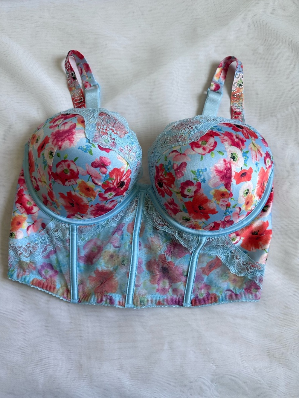 Floral Lace Longline Bustier